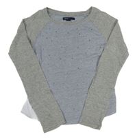 Modro-šedé melírované triko s kamínky GAP