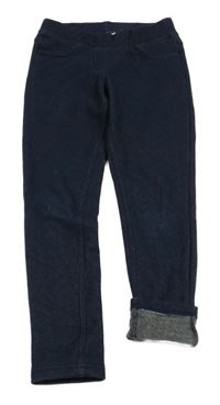 Tmavomodré zateplené tregíny riflového vzhledu C&A