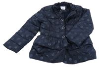 Tmavomodrá puntíkatá šusťáková lehká zateplená bunda Mayoral