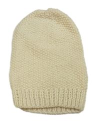 Krémová pletená čapica
