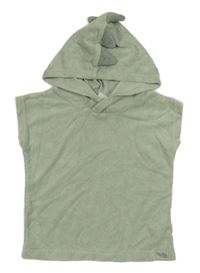 Světlekhaki froté pončo osuška s kapucňou s ostny H&M
