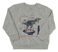 Sivá mikina s dinosaurom Primark