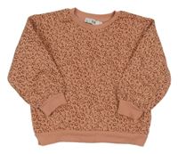 Ružová vzorovaná mikina so srdiečkami C&A