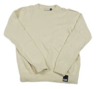 Smotanový sveter s nášivkou Retour