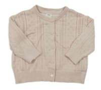 Pudrový prepínaci sveter s perforovaným vzorom H&M