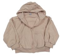 Pudrová prepínaci oversize mikina s kapucňou Tu