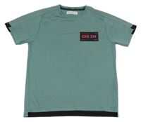 Zelené sportovní tričko s nápisem Zara