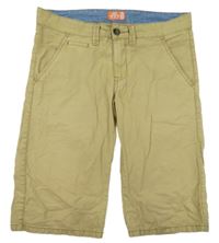 Béžové plátenné chino kraťasy C&A vel. 176