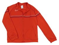 Červená sportovní propínací mikina Nike