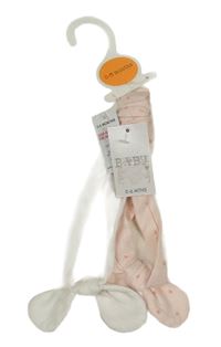 2x - Biela + svetloružová čelenka s bodkami a uškami Matalan