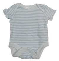 Bielo-svetlomodré pruhované body