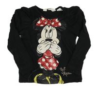 Černé triko s Minnie H&M