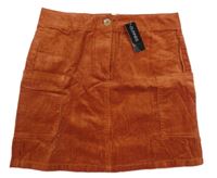 Nové - Rezavá manšestrová cargo sukně Dunnes