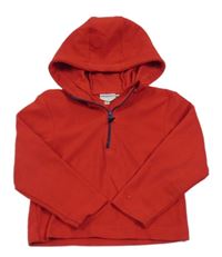 Červená fleecová mikina s kapucňou Mountain Warehouse