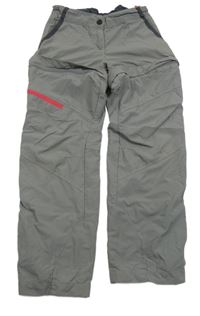 Šedé funkční šusťákové kalhoty Decathlon