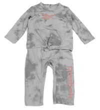 Šedo-bílý batikovaný overal s logem Reebok