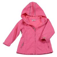 Neonově růžová softshellová parka s kočkami a kapucí Topolino