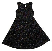 Černé sametové šaty s hvězdičkami Nutmeg