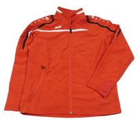 Červená šušťáková športová bunda s nápisom Jako