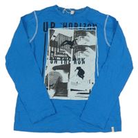 Modré triko s parkuristy Esprit