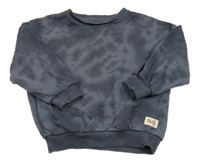 Tmavomodrá batikovaná oversize mikina George