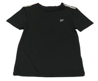 Černé sportovní tričko s pruhy Primark 