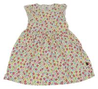 Biele bavlnené kvetované šaty Trigema