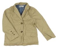 Béžový plátěný jarní kabát H&M