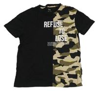 Černo-army tričko s nápisom C&A