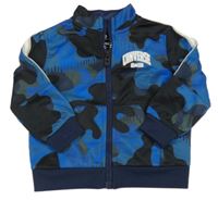 Modro-čierna army prepínaci mikina s logom Converse