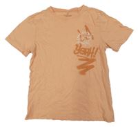Oranžové tričko s potlačou H&M