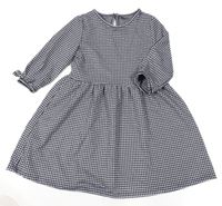 Čierno-biele kockované šaty Little kids