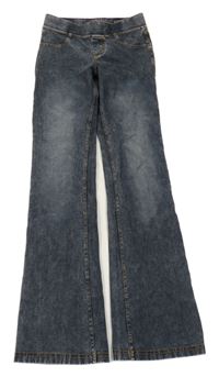 Tmavomodré flare tregíny riflového vzhledu H&M