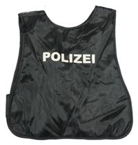 Kostým - Černá šusťáková vesta - policie