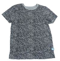 Sivo-čierne vzorované tričko Nutmeg
