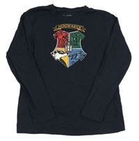 Černé triko s erbem - Harry Potter 