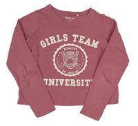 Staroružové crop tričko so šelmou a nápismi beatwear