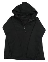 Černá tech fleece mikina s kapucí PRIMARK