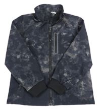 Čierno-sivá batikovaná softshellová bunda H&M