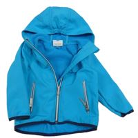 Modrá softshellová bunda s kapucňou Topomini