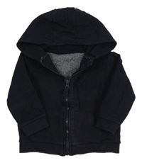 Tmavomodrá prepínaci mikina s kapucňou M&Co