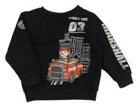 Čierna mikina s PAW PATROL - Marshall nickelodeon