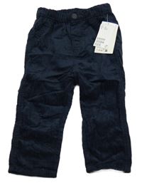 Nové - tmavomodré manšestráky H&M