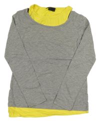 Sivo-žlté melírované tričko GATONEGRO