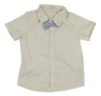 Biela košeľa s modrým motýlkom SHEIN