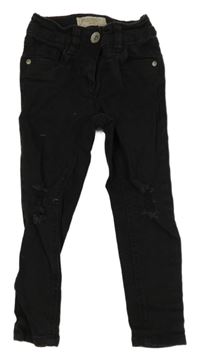 Černé skinny rifle s prošoupánými koleny Next