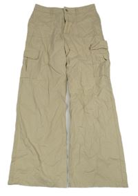 Béžové cargo plátěné kalhoty PRIMARK
