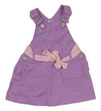 Levandulové rifľové šaty s opaskom Smile