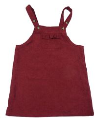 Vínové menšestrové šaty s vreckom SHEIN