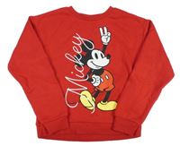 Červená tepláková mikina s Mickey PRIMARK